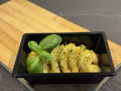 Bakje met gourmet scampi's